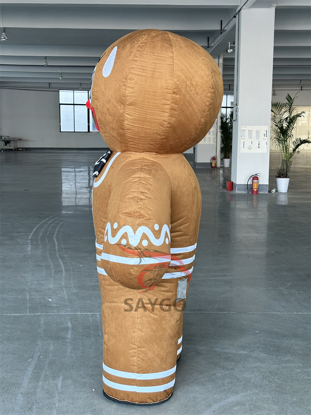 Giant Walking Cartoon Gingerbread Man Mascot Costume Inflatable Christmas Party Cosplay Fancy Dress New Year Festival Event