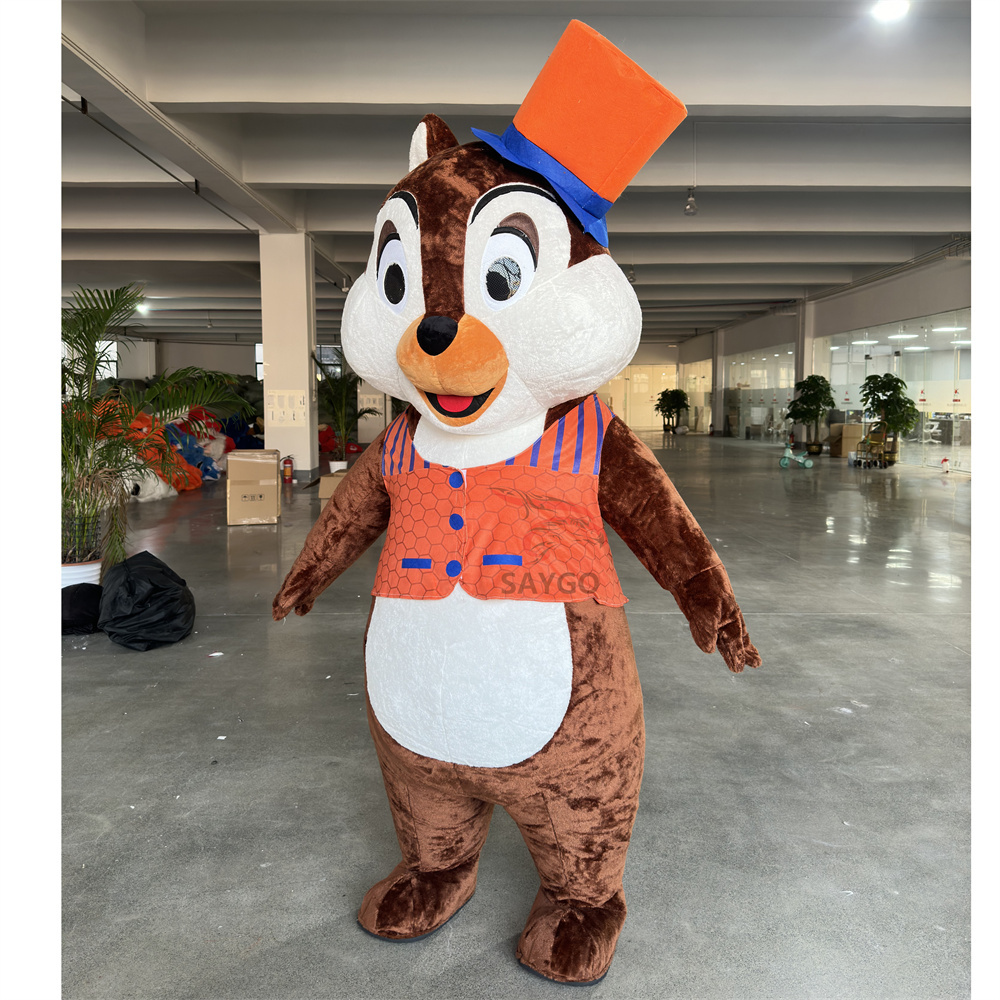 Orange Set Dressing Squirrel Mascot Costume 2m Cosplay Garments Squirrel Inflate Costume for Anime Activities
