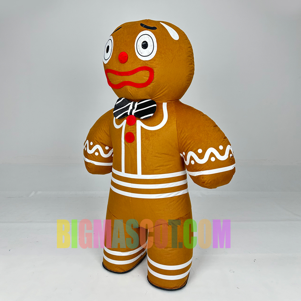 Adult Inflatable Gingerbread Man Costume Merry Christmas Claus for Holiday and Promotion Use