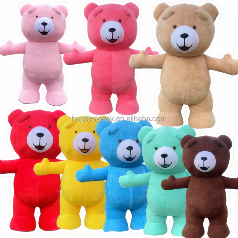 Best Seller Children Size 1.5m Inflatable Green pink Blue Boswer Teddy Bear Costume Cosplay Mascot Costume for Party for Sale,Big Mascot,Best Seller Children Size 1.5m Inflatable Green pink Blue Boswer Teddy Bear Costume Cosplay Mascot Costume for Party for Sale