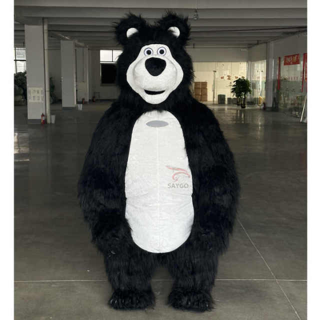 Masha Bear Inflatable Plush Mascot Clothing New Fashion Design for Celebration Party black bear mascot costume,Big Mascot,Customized Inflatable Plush Mascot Clothing New Fashion Design for Celebration Party black bear mascot costume
