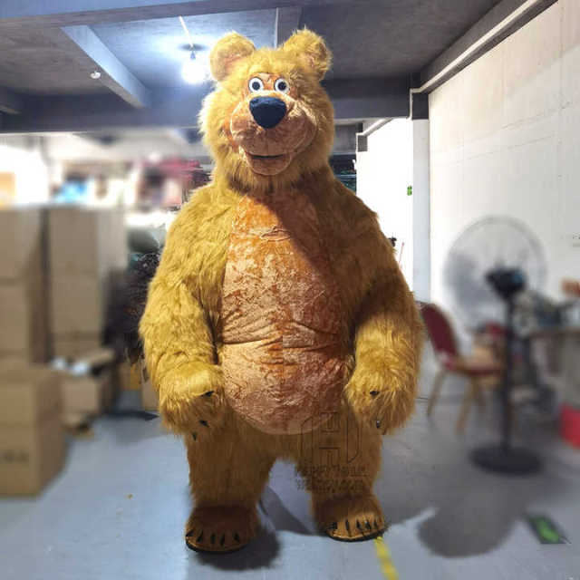Hot Sale Customizable 2m2.6m3m Adult Mascot Masha Bear Inflatable Cosplay  Costume for Halloween Party Entertainment,Big Mascot,Hot Sale Customizable 2m2.6m3m Adult Mascot Bear Inflatable Cosplay  Costume for Halloween Party Entertainment