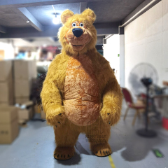 Custom Inflatable Bear Mascot Costume Plush Adult Cosplay for Party Halloween Carnival & Easter Includes Blower