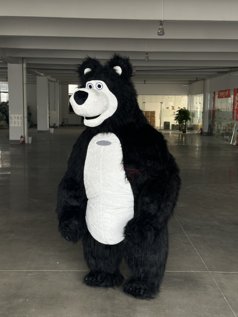 Masha Bear Inflatable Plush Mascot Clothing New Fashion Design for Celebration Party black bear mascot costume,Big Mascot,Customized Inflatable Plush Mascot Clothing New Fashion Design for Celebration Party black bear mascot costume
