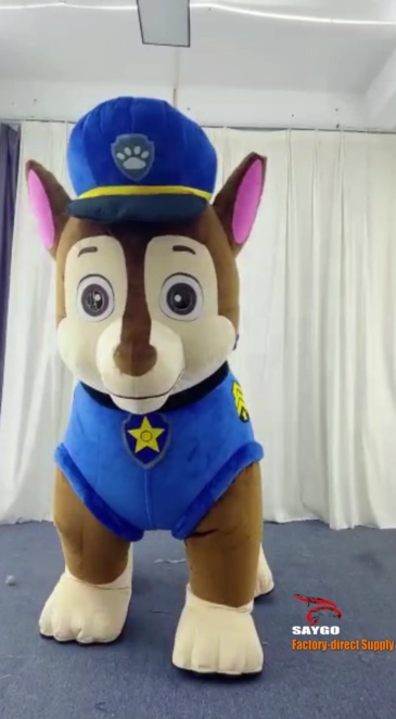 CHASE Paw Patrol Dog Anime Party Adult Dress Blow up Popular Cartoon Character Inflatable Mascot Costume,Big Mascot,CHASE Paw Patrol Dog Anime Party Adult Dress Blow up Popular Cartoon Character Inflatable Mascot Costume