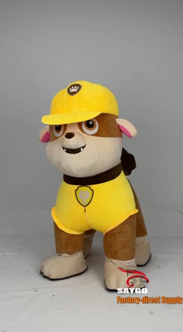 RUBBLE Paw Patrol Dog Anime Party Adult Dress Blow up Popular Cartoon Character Inflatable Mascot Costume,Big Mascot,RUBBLE Paw Patrol Dog Anime Party Adult Dress Blow up Popular Cartoon Character Inflatable Mascot Costume