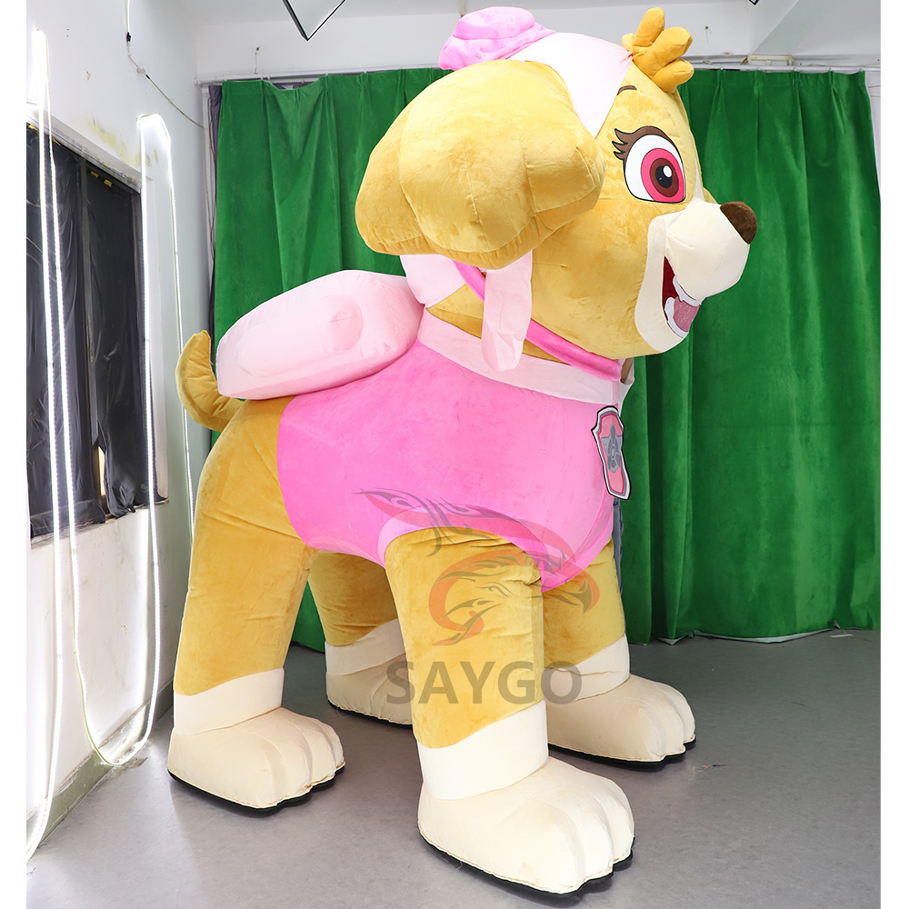 Skye Paw Patrol Dog Anime Party Adult Dress Blow up Popular Cartoon Character Inflatable Mascot Costume,Big Mascot,Skye Paw Patrol Dog Anime Party Adult Dress Blow up Popular Cartoon Character Inflatable Mascot Costume
