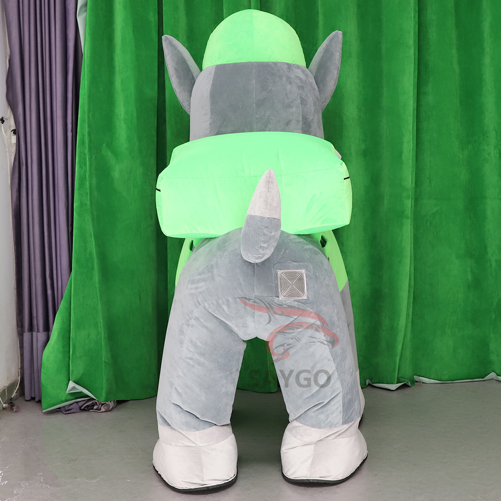 ROCKY Paw Patrol Dog Anime Party Adult Dress Blow up Popular Cartoon Character Inflatable Mascot Costume,Big Mascot,ROCKY Paw Patrol Dog Anime Party Adult Dress Blow up Popular Cartoon Character Inflatable Mascot Costume