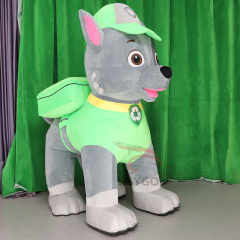 ROCKY Paw Patrol Dog Anime Party Adult Dress Blow up Popular Cartoon Character Inflatable Mascot Costume,Big Mascot,ROCKY Paw Patrol Dog Anime Party Adult Dress Blow up Popular Cartoon Character Inflatable Mascot Costume