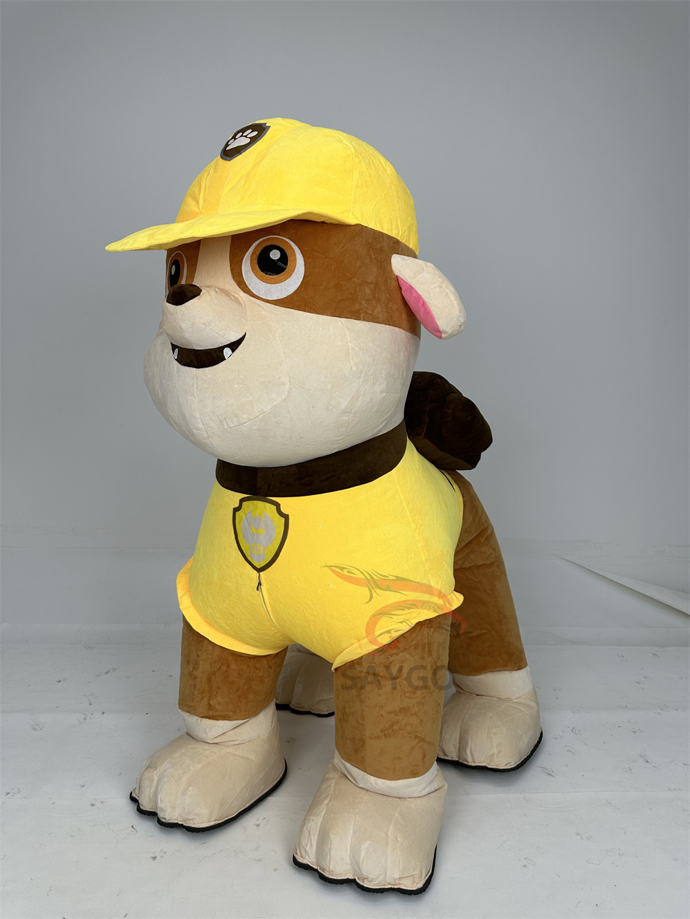 RUBBLE Paw Patrol Dog Anime Party Adult Dress Blow up Popular Cartoon Character Inflatable Mascot Costume,Big Mascot,RUBBLE Paw Patrol Dog Anime Party Adult Dress Blow up Popular Cartoon Character Inflatable Mascot Costume