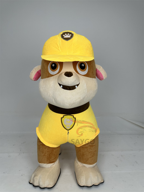 RUBBLE Paw Patrol Dog Anime Party Adult Dress Blow up Popular Cartoon Character Inflatable Mascot Costume,Big Mascot,RUBBLE Paw Patrol Dog Anime Party Adult Dress Blow up Popular Cartoon Character Inflatable Mascot Costume