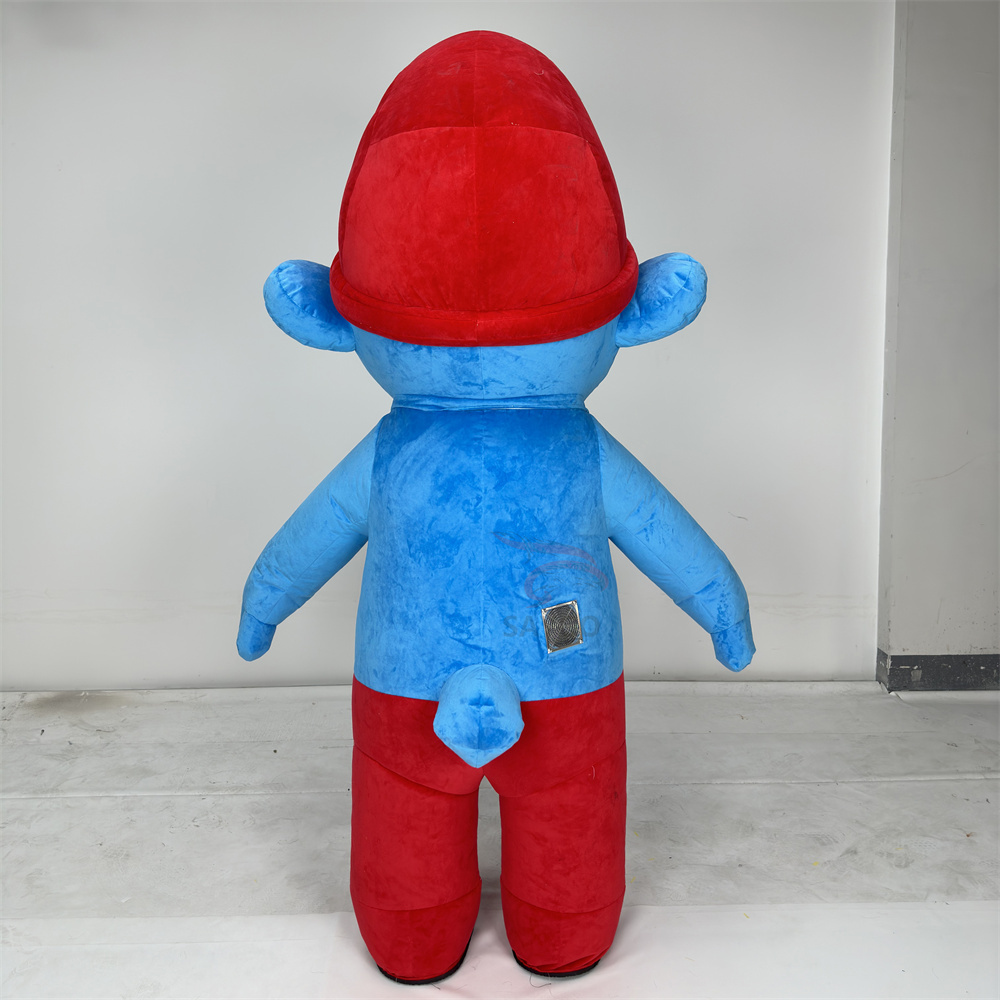 Papa Blue Smurfs Anime Party Adult Dress Blow up Popular Cartoon Character Inflatable Mascot Costume,Big Mascot,Papa Blue Smurfs Anime Party Adult Dress Blow up Popular Cartoon Character Inflatable Mascot Costume
