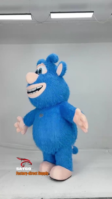 Blue Booba Mascot Costume Party Show Giant Plush Inflatable Adult Party Event Mascot Cartoon Fancy Dress Character Costume,Big Mascot,Blue Booba Mascot Costume Party Show Giant Plush Inflatable Adult Party Event Mascot Cartoon Fancy Dress Character Costume