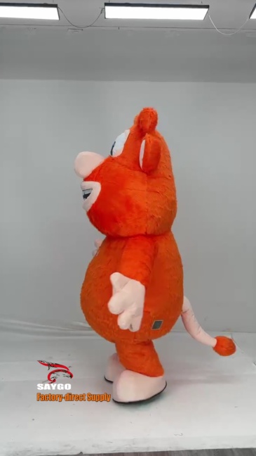 Orange Booba Mascot Costume Party Show Giant Plush Inflatable Adult Party Event Mascot Cartoon Fancy Dress Character Costume,Big Mascot,Orange Booba Mascot Costume Party Show Giant Plush Inflatable Adult Party Event Mascot Cartoon Fancy Dress Character Costume