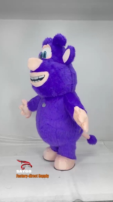 Purple Booba Mascot Costume Party Show Giant Plush Inflatable Adult Party Event Mascot Cartoon Fancy Dress Character Costume,Big Mascot,Purple Booba Mascot Costume Party Show Giant Plush Inflatable Adult Party Event Mascot Cartoon Fancy Dress Character Costume