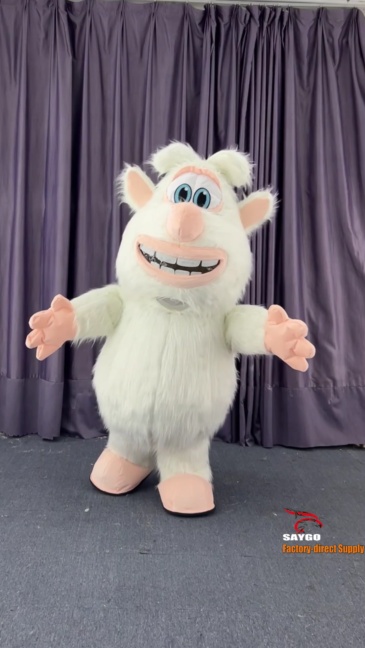 White Booba Mascot Costume Party Show Giant Plush Inflatable Adult Party Event Mascot Cartoon Fancy Dress Character Costume,Big Mascot,White Booba Mascot Costume Party Show Giant Plush Inflatable Adult Party Event Mascot Cartoon Fancy Dress Character Costume