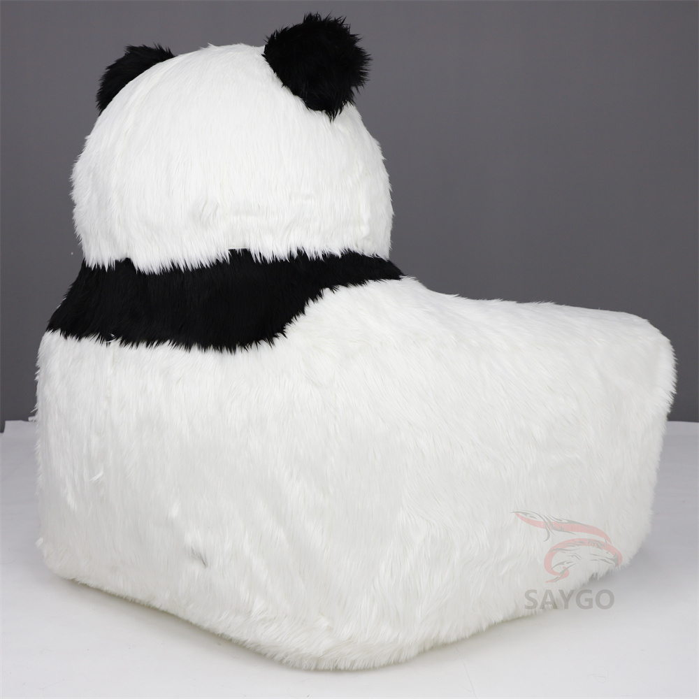 Long Plush Panda Sofa Bed With Animal Design for Living Cute Inflatable Plush Baby Animal Sofa Chair Panda Sofa