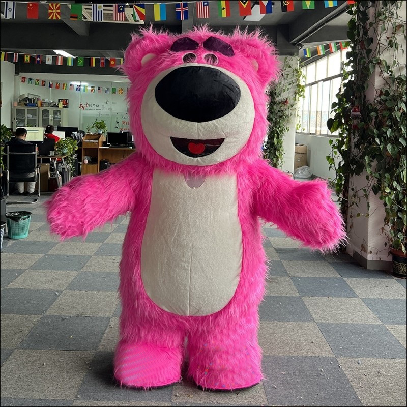 Colorful Hot Sell Festival Inflatable Suit Mascot Advertising Big Giant Inflatable Teddy Bear Mascot Costume Lotso