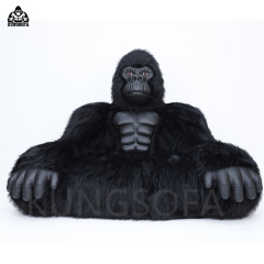 Factory Customized New Fluffy Plush King Kong Chair Inflatable Living Room Furniture Big Animal Bed Gorilla Couch Gorilla Sofa