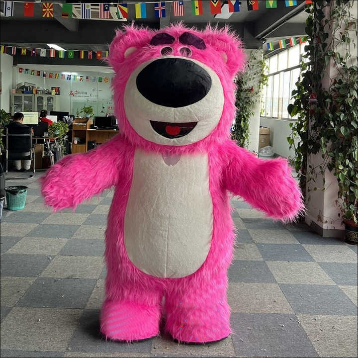 Colorful Hot Sell Festival Inflatable Suit Mascot Advertising Big Giant Inflatable Teddy Bear Mascot Costume Lotso