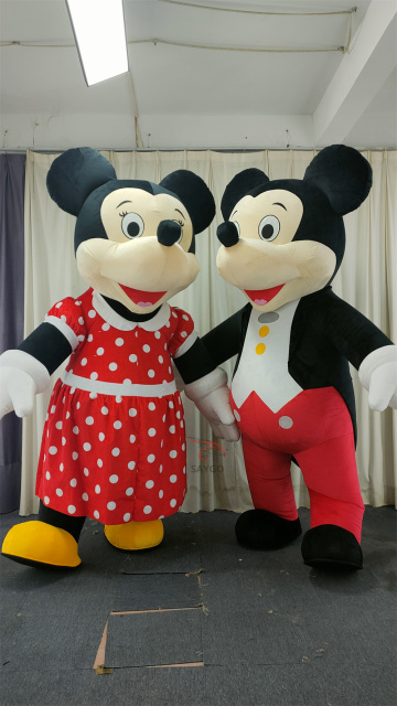Mickey Minnie Disney Mascot Costume Anime Party Adult Dress Blow up Popular Cartoon Character Inflatable Mascot Costume,Big Mascot,Mickey Minnie Disney Mascot Costume Anime Party Adult Dress Blow up Popular Cartoon Character Inflatable Mascot Costume