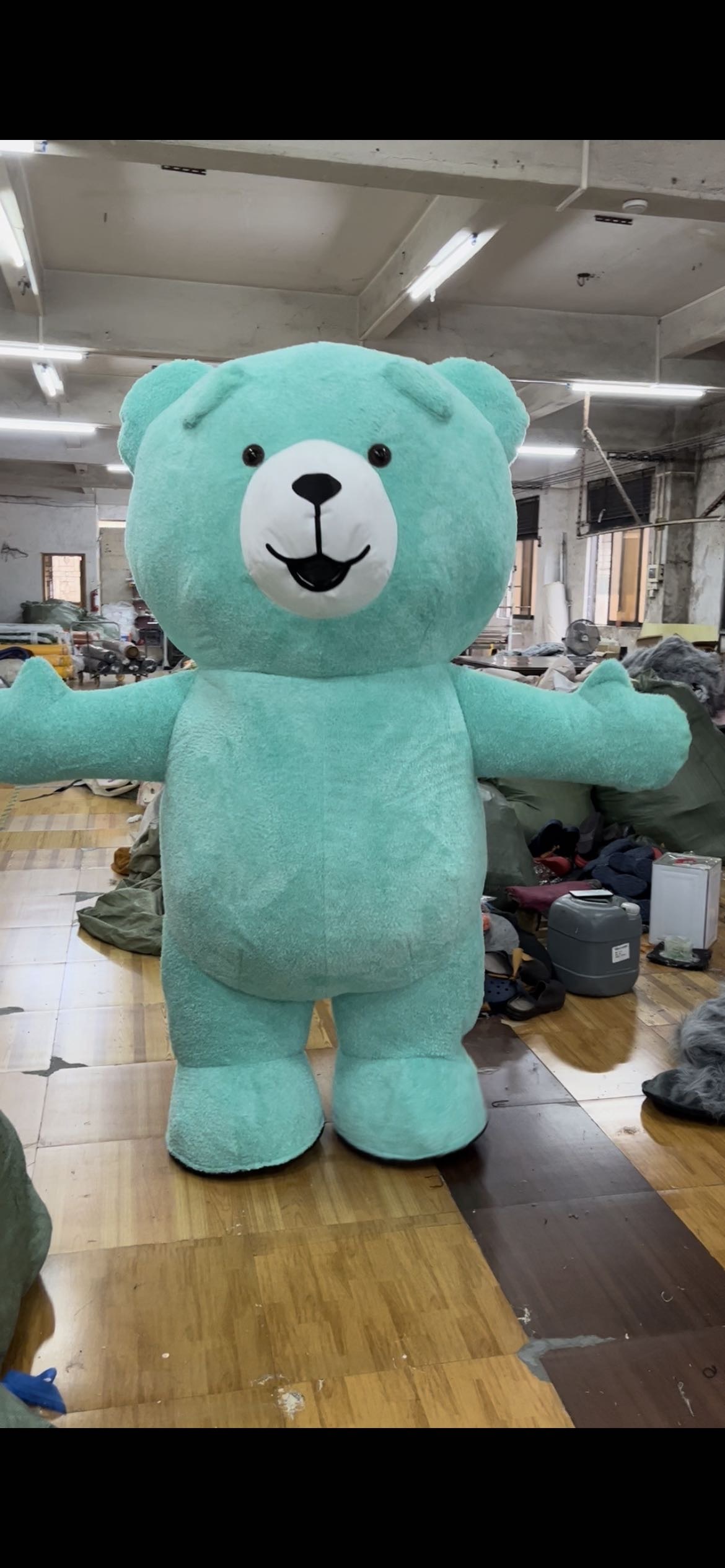Customized Brown Inflatable Bear Mascot Costume Cartoon Fursuit Plush Animal Anime Cosplay Adults Halloween Christmas