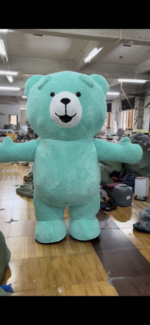 Customized Brown Inflatable Bear Mascot Costume Cartoon Fursuit Plush Animal Anime Cosplay Adults Halloween Christmas