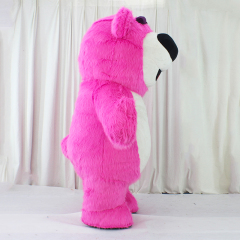 Losto Strawberry Best selling cartoon character walking Rose Pink inflatable Bear mascot costume advertising