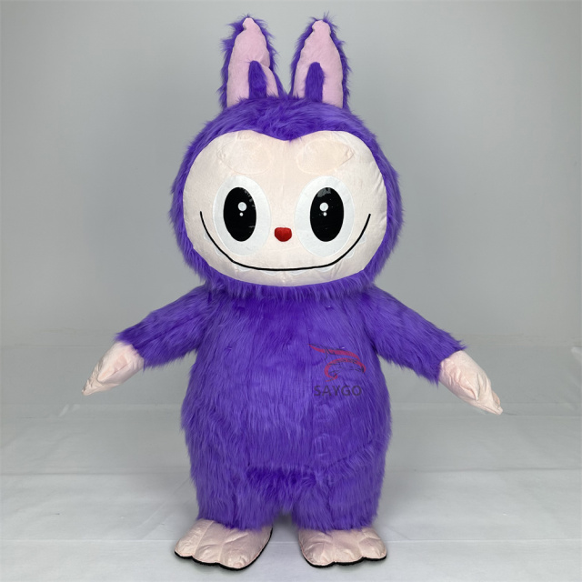 Pop Mart Labubu Anime Party Adult Dress Blow up Popular Cartoon Character Inflatable Mascot Costume,Big Mascot,Pop Mart Labubu Anime Party Adult Dress Blow up Popular Cartoon Character Inflatable Mascot Costume