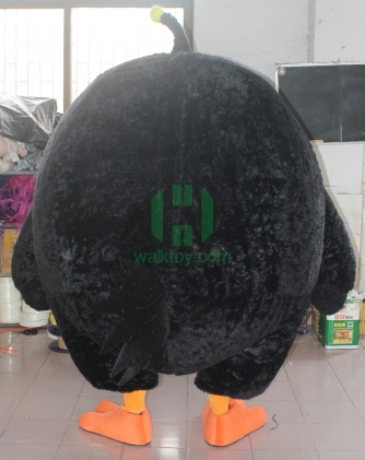 Black Angry Bird Mascot Costume Party Show Giant Plush Inflatable Adult Party Event Mascot Cartoon Fancy Dress Character Costume,Big Mascot,Black Angry Bird Mascot Costume Party Show Giant Plush Inflatable Adult Party Event Mascot Cartoon Fancy Dress Character Costume