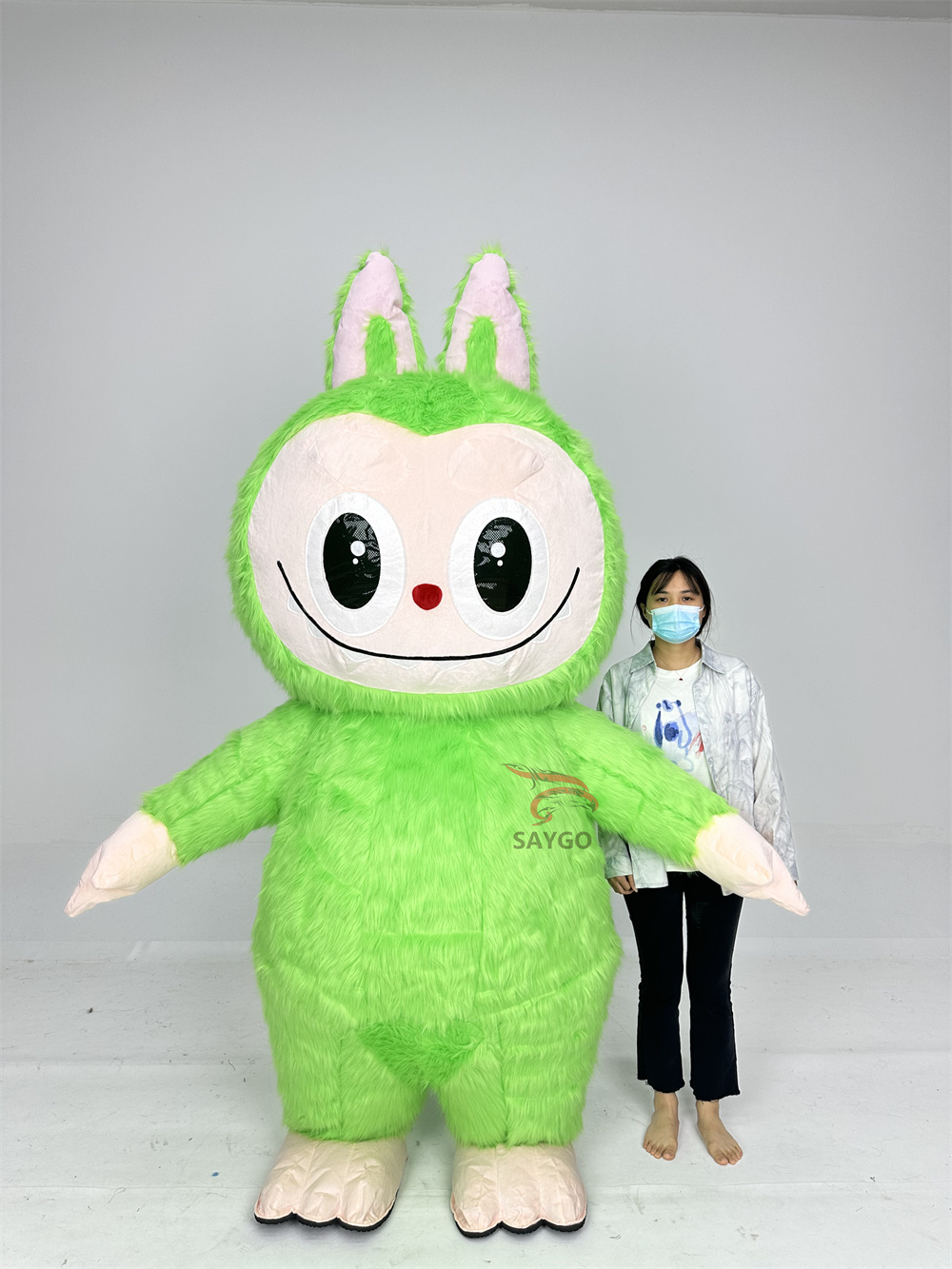 Pop Mart Labubu Anime Party Adult Dress Blow up Popular Cartoon Character Inflatable Mascot Costume,Big Mascot,Pop Mart Labubu Anime Party Adult Dress Blow up Popular Cartoon Character Inflatable Mascot Costume