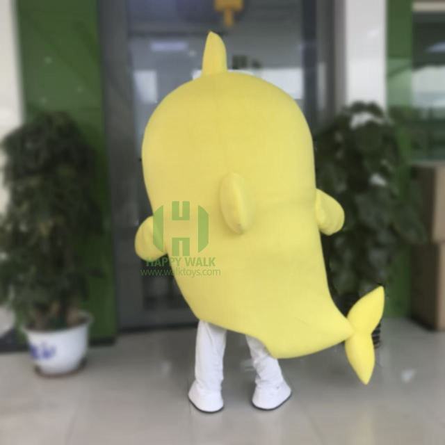 Yellow Baby Shark Mascot Costume Party Show Giant Plush Inflatable Adult Party Event Mascot Cartoon Fancy Dress Character Costume,Big Mascot,Yellow Baby Shark Mascot Costume Party Show Giant Plush Inflatable Adult Party Event Mascot Cartoon Fancy Dress Character Costume