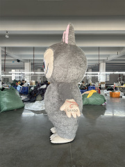 Grey Pop Mart Labubu Anime Party Adult Dress Blow up Popular Cartoon Character Inflatable Mascot Costume,Big Mascot,Grey Pop Mart Labubu Anime Party Adult Dress Blow up Popular Cartoon Character Inflatable Mascot Costume