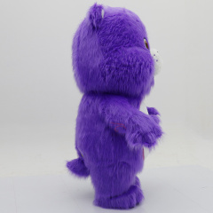 Amusement Dance Clothes Adults Cosplay Wear Long Hair Bear Inflatable Mascot Costume for Events Rental 2.2m purple Fur Bear Suit