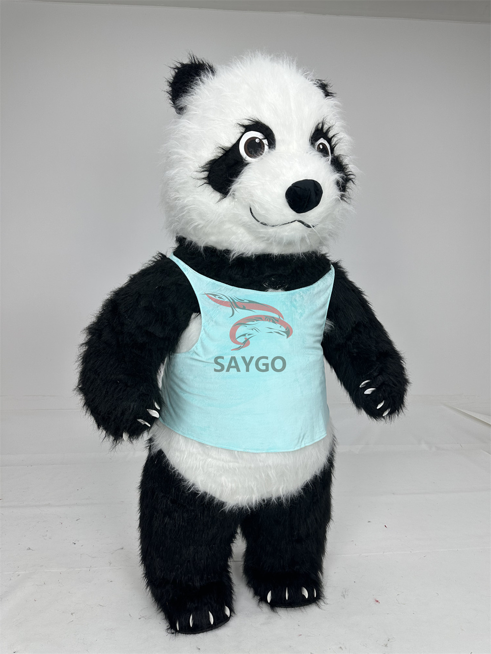 Cute Fancy Stuffed Plush Panda Bear Costume Wholesale Odm Oem Size 2m 2.6m 3m Inflatable Panda Bear Mikolaj Mascots Costumes