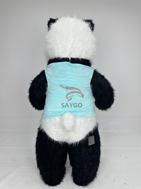 Cute Fancy Stuffed Plush Panda Bear Costume Wholesale Odm Oem Size 2m 2.6m 3m Inflatable Panda Bear Mikolaj Mascots Costumes