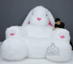 Decoration Custom Luxury Large Rabbit Couch Animal Chair Living Room Plush Bunny Inflatable Sofa Bed
