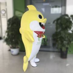 Yellow Baby Shark Mascot Costume Party Show Giant Plush Inflatable Adult Party Event Mascot Cartoon Fancy Dress Character Costume,Big Mascot,Yellow Baby Shark Mascot Costume Party Show Giant Plush Inflatable Adult Party Event Mascot Cartoon Fancy Dress Character Costume