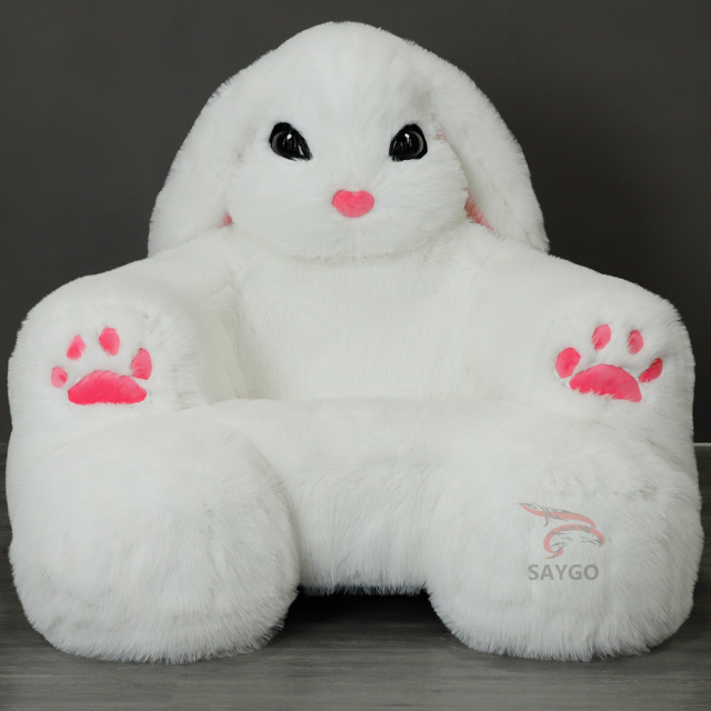 Giant Animal Long Ear Bunny Shaped Luxury Pet Sofa Bed Frame Customized Animal Pattern Breathable Polyester