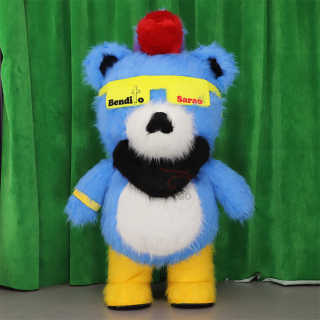Commercial Popular 2.2m Inflatable Cartoon Mascot Costume Cool Bear with Sunglass for Carnival Christmas Events Rental Bear Suit
