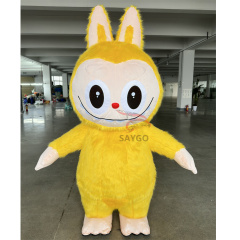 Pop Mart Labubu Anime Party Adult Dress Blow up Popular Cartoon Character Inflatable Mascot Costume,Big Mascot,Pop Mart Labubu Anime Party Adult Dress Blow up Popular Cartoon Character Inflatable Mascot Costume