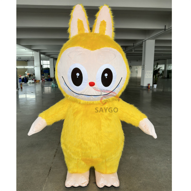 Pop Mart Labubu Anime Party Adult Dress Blow up Popular Cartoon Character Inflatable Mascot Costume,Big Mascot,Pop Mart Labubu Anime Party Adult Dress Blow up Popular Cartoon Character Inflatable Mascot Costume