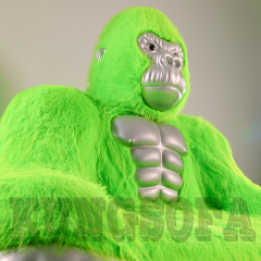 Creative Folding Furry 8ft Inflatable Gorilla Sofa Furniture Air Blow up Gorilla Chesterfield Sofa Bed Luxury Living Room Couch