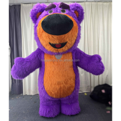 Unisex Custom Made Cute Teddy Bear Inflatable Mascot Costume New Design Strawberry Purple Price for Adults