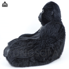Factory Customized New Fluffy Plush King Kong Chair Inflatable Living Room Furniture Big Animal Bed Gorilla Couch Gorilla Sofa