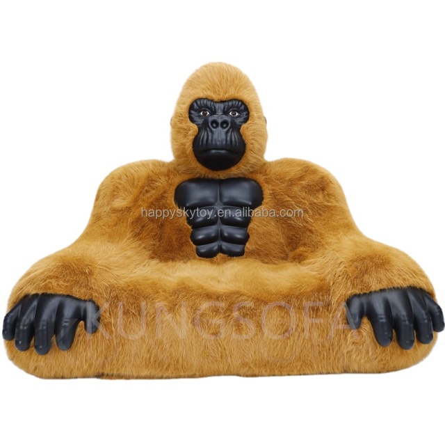 Self Inflating Inflatable Chair Sofa Plush King Kong Inflatable Living Room Furniture Giant Animal Bed Couch Gorilla Sofa
