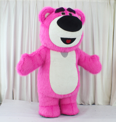 Losto Strawberry Best selling cartoon character walking Rose Pink inflatable Bear mascot costume advertising