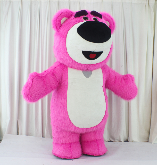 Losto Strawberry Best selling cartoon character walking Rose Pink inflatable Bear mascot costume advertising