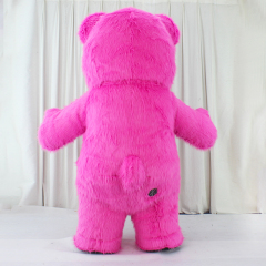 Losto Strawberry Best selling cartoon character walking Rose Pink inflatable Bear mascot costume advertising