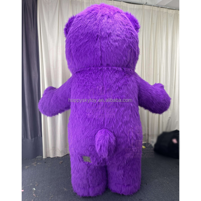 Unisex Custom Made Cute Teddy Bear Inflatable Mascot Costume New Design Strawberry Purple Price for Adults